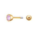 Piercing Sterling Silber gelbgold Zirkonia violett