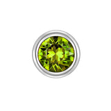 Piercing Sterling Silber Zirkonia oliv
