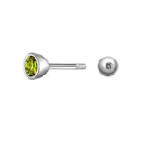 Piercing Sterling Silber Zirkonia oliv