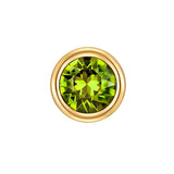 Piercing Sterling Silber gelbgold Zirkonia oliv