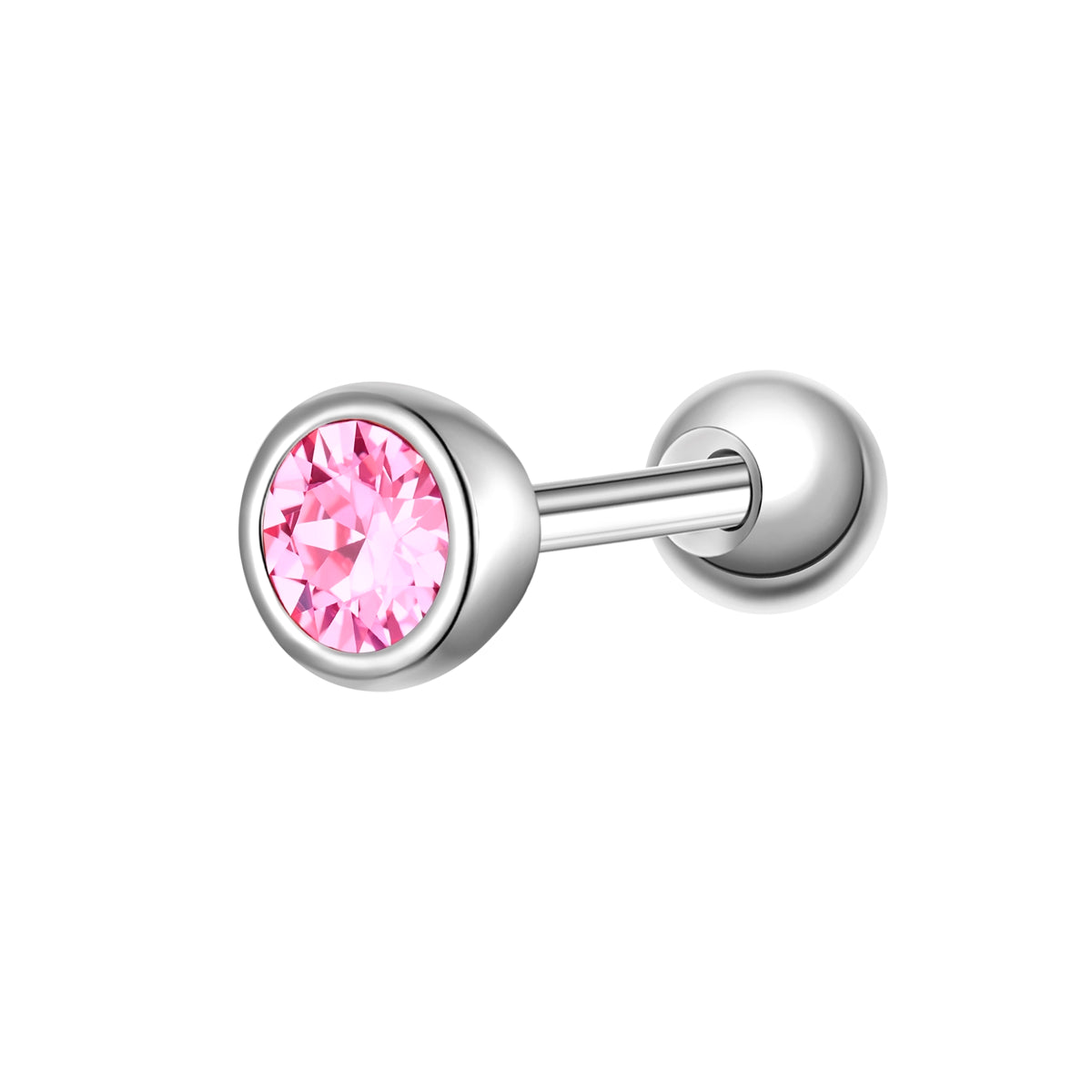 Piercing Sterling Silber Zirkonia pink