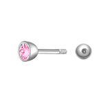 Piercing Sterling Silber Zirkonia pink