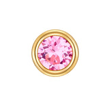 Piercing Sterling Silber gelbgold Zirkonia pink