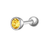 Piercing Sterling Silber Zirkonia gelb