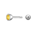 Piercing Sterling Silber Zirkonia gelb