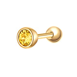 Piercing Sterling Silber gelbgold Zirkonia gelb