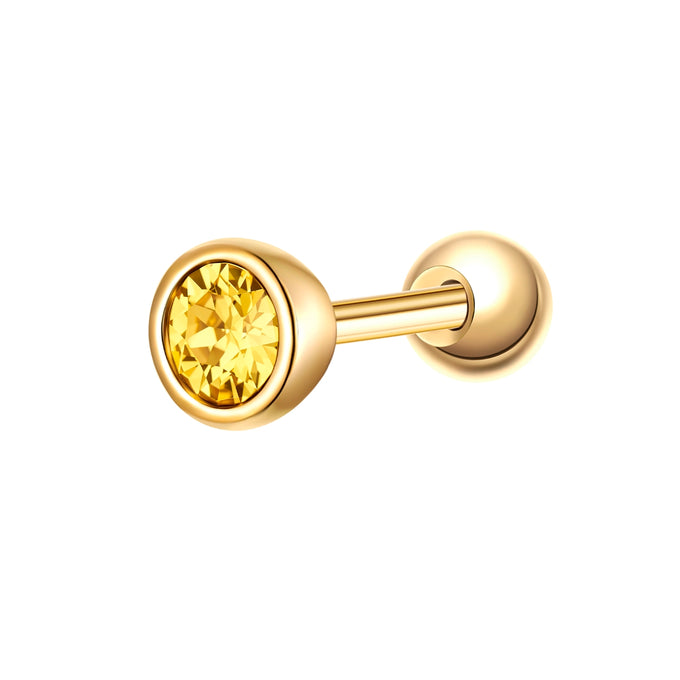 Piercing Sterling Silber gelbgold Zirkonia gelb