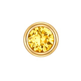 Piercing Sterling Silber gelbgold Zirkonia gelb