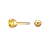 Piercing Sterling Silber gelbgold Zirkonia gelb