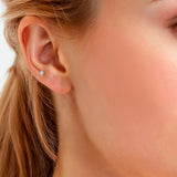 Piercing Sterling Silber Zirkonia blau
