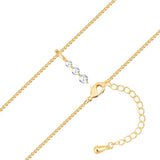 Kette mit Anhänger gelbgold Zirkonia weiß