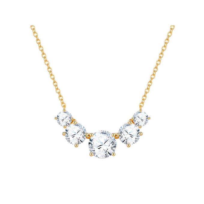 Kette mit Anhänger gelbgold Zirkonia weiß