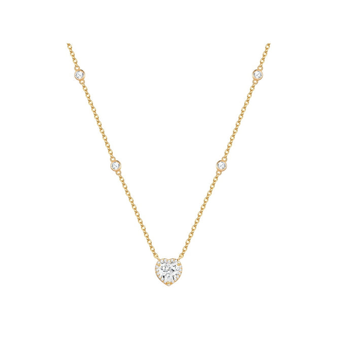Kette mit Anhänger gelbgold Zirkonia weiß