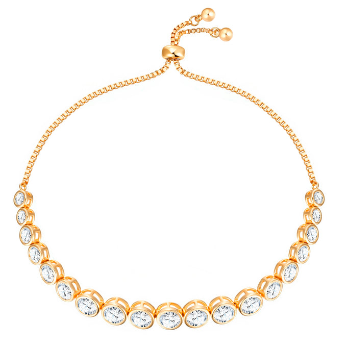 Armband gelbgold Zirkonia weiß