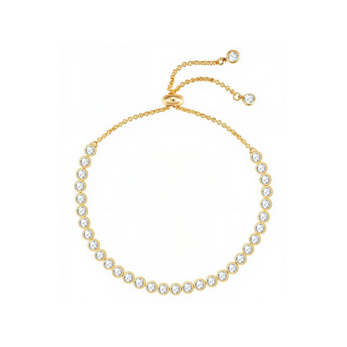 Armband gelbgold Zirkonia weiß