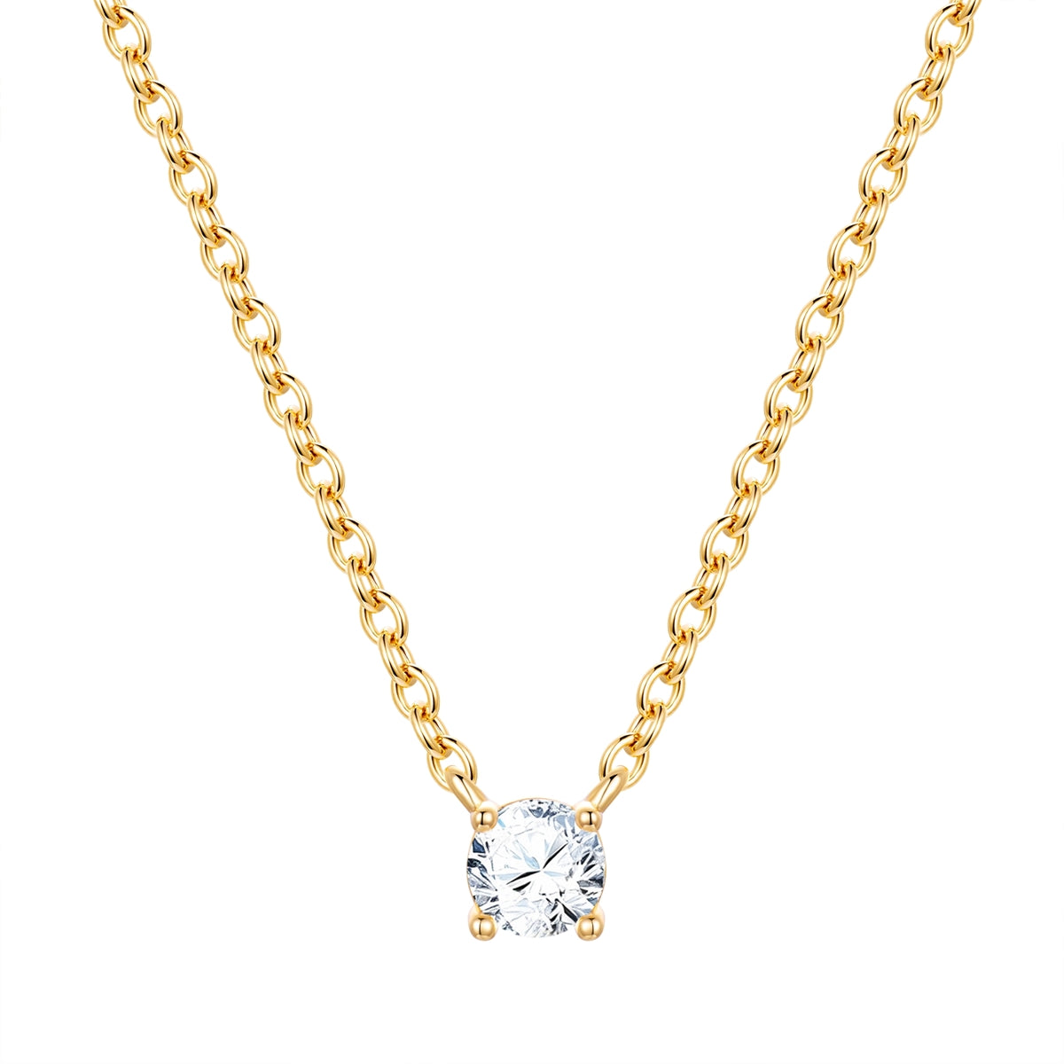 Kette mit Anhänger gelbgold Zirkonia weiß