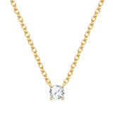 Kette mit Anhänger gelbgold Zirkonia weiß