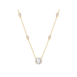 Kette mit Anhänger gelbgold Zirkonia weiß