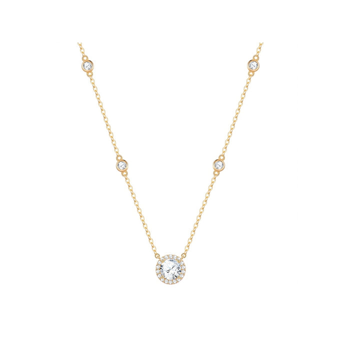 Kette mit Anhänger gelbgold Zirkonia weiß