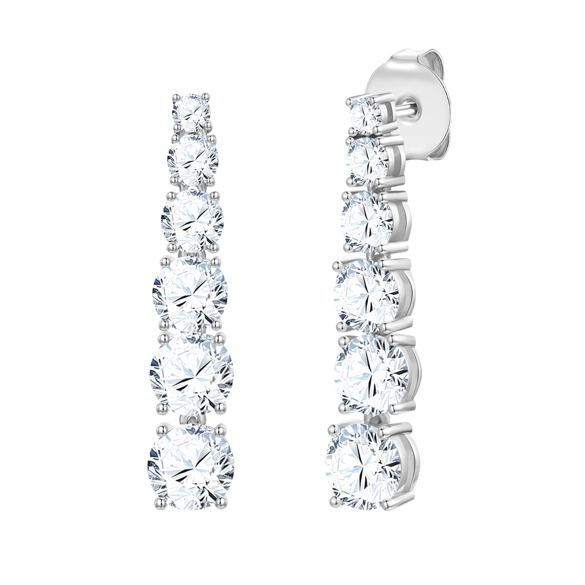 Ohrhänger Zirkonia weiß
