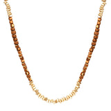 Kette gelbgold Glas braun
