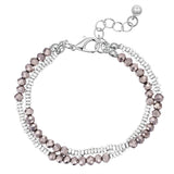 Armband Glas grau
