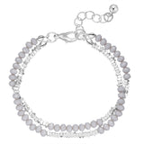 Armband Glas grau