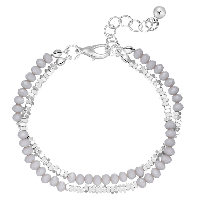 Armband Glas grau