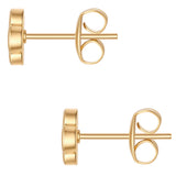 Ohrstecker Edelstahl gelbgold Achat schwarz