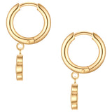 Creolen Edelstahl gelbgold Türkis (synth.)