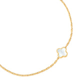 Armband Edelstahl gelbgold Textil (beige) Perlmutt weiß