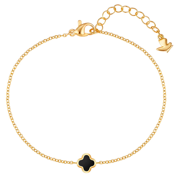 Armband Edelstahl gelbgold Achat schwarz