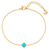 Armband Edelstahl gelbgold Türkis (synth.)