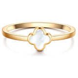 Ring Edelstahl gelbgold Perlmutt weiß