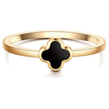 Ring Edelstahl gelbgold Achat schwarz