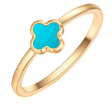 Ring Edelstahl gelbgold Türkis (synth.)