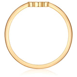 Ring Edelstahl gelbgold Türkis (synth.)