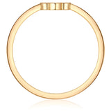 Ring Edelstahl gelbgold Malachit (synth.) grün
