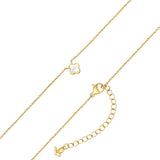 Kette mit Anhänger Edelstahl gelbgold Perlmutt weiß