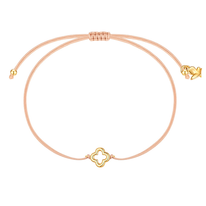 Armband Edelstahl gelbgold Textil (beige)