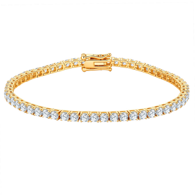 Armband gelbgold Zirkonia weiß