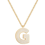 Kette mit Anhänger Edelstahl gelbgold Emaille weiß