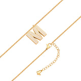 Kette mit Anhänger Edelstahl gelbgold Emaille weiß