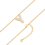 Kette mit Anhänger Edelstahl gelbgold Emaille weiß