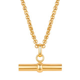 Kette mit Anhänger Edelstahl gelbgold