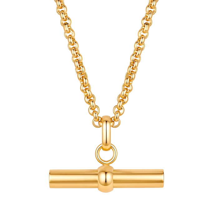 Kette mit Anhänger Edelstahl gelbgold