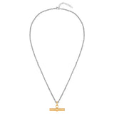 Kette mit Anhänger Edelstahl bicolor