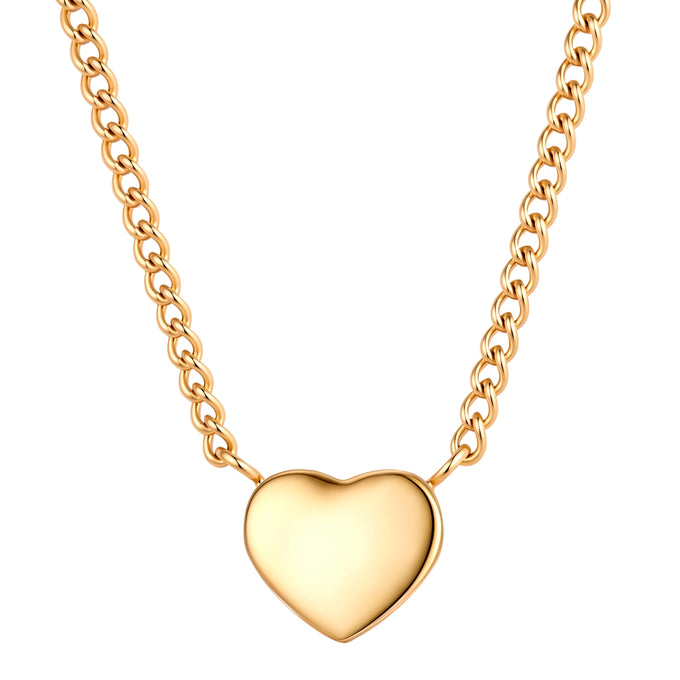 Kette mit Anhänger Edelstahl gelbgold