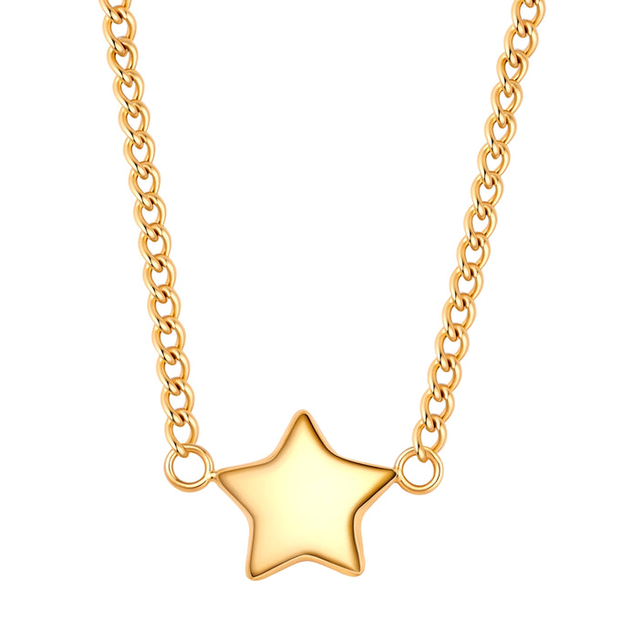 Kette mit Anhänger Edelstahl gelbgold