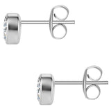 Ohrstecker Edelstahl Zirkonia weiß